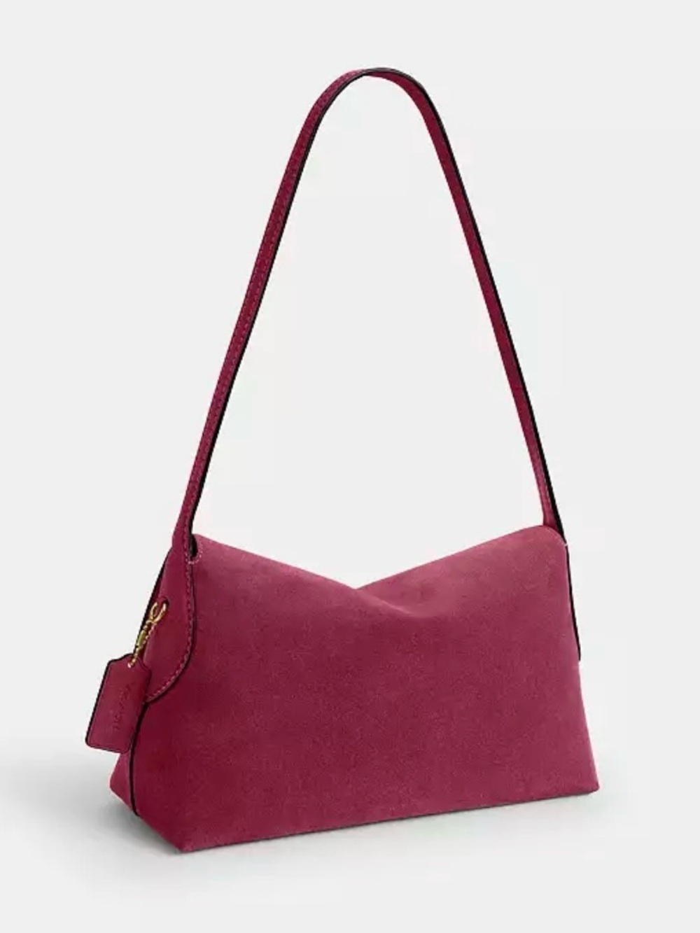 NWT Coach Chelsea 30 Dark Fuchsia Suede w matching Coach Mila Flip Wallet - Picture 5 of 7